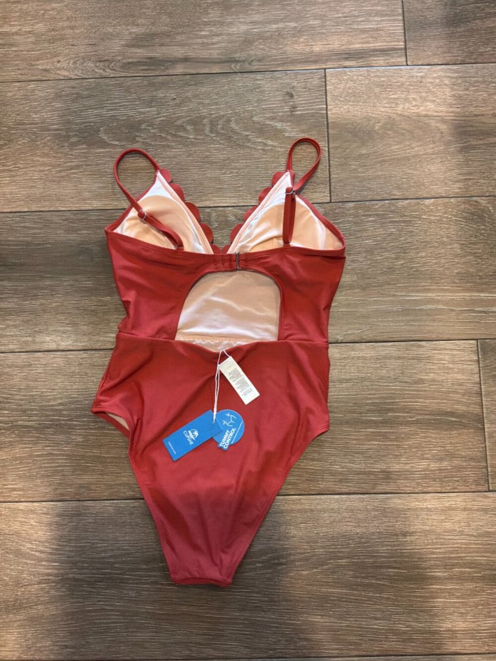 NWT Cupshe Sunset Glow Tummy Control 1 Piece swimsuit size Medium - Picture 7 of 11